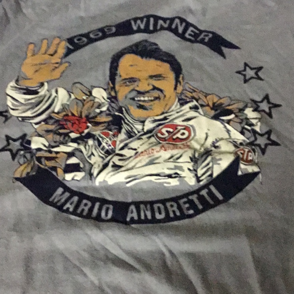 Gray Mario Andretti Graphic T-Shirt